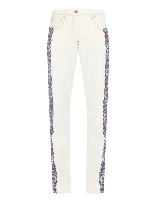 Etro Джинсы из хлопка "Цветочным" узором