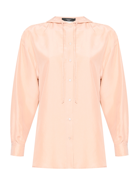 Weekend Max Mara Блуза из шелка с капюшоном