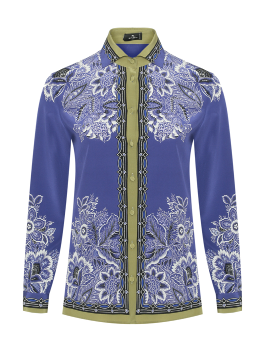 Etro Шелковая рубашка с узором