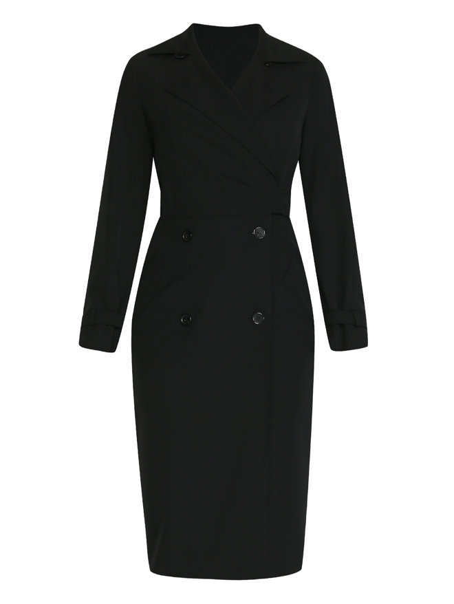 Max Mara Платье из шерсти двубортное
