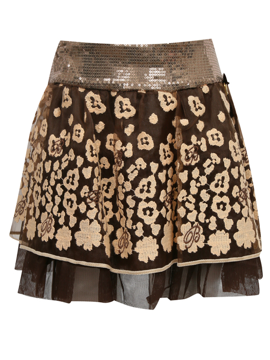 Miss Blumarine Пышная юбка декорированная пайетками