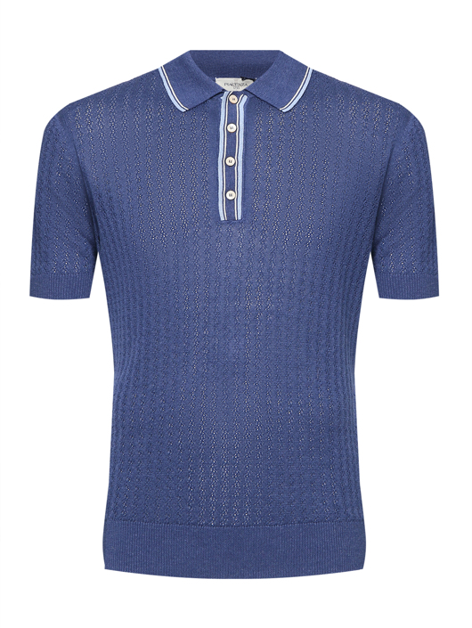 Piacenza Cashmere 1733 Джемпер из шелка и льна с воротом поло