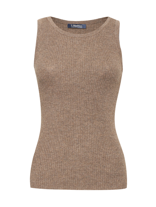 Max Mara Топ из шерсти в рубчик