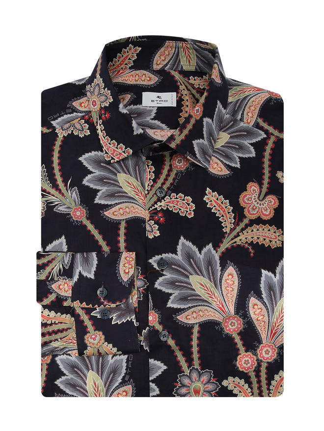 Etro Рубашка из хлопка с узором пейсли