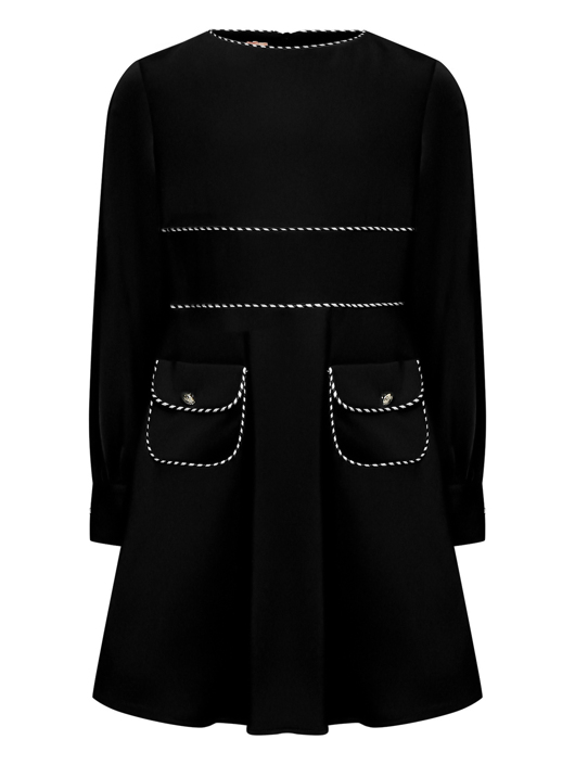 Elie Saab Платье с контрастной отстрочкой и карманами
