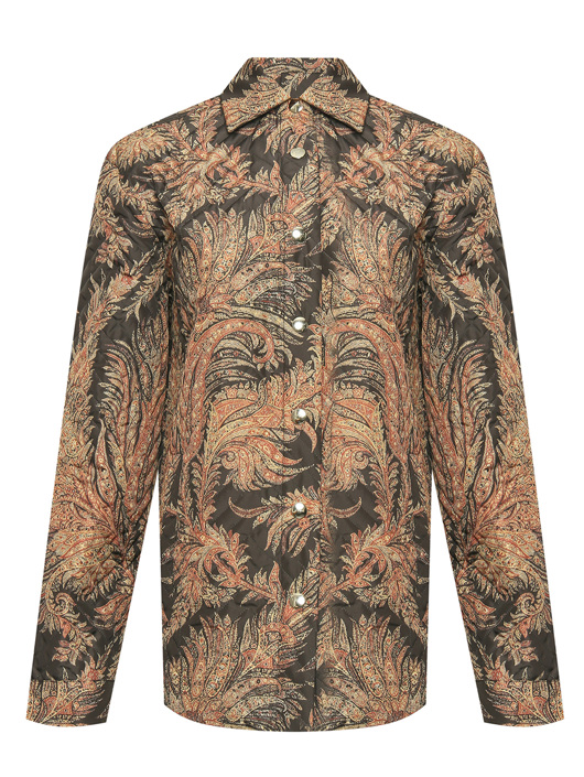 Etro Стеганая куртка на пуговицах с узором