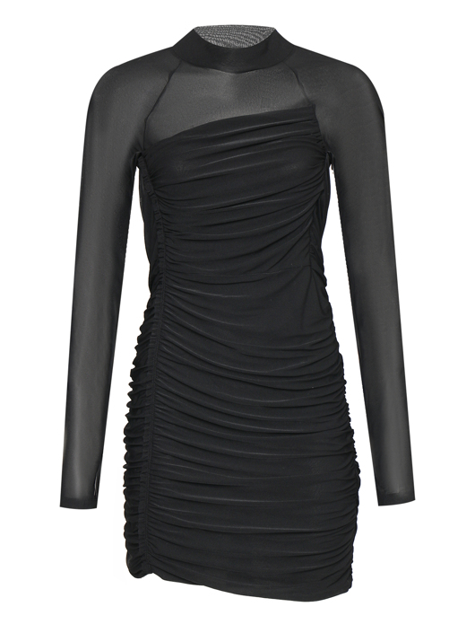 Helmut Lang Трикотажное платье с драпировкой