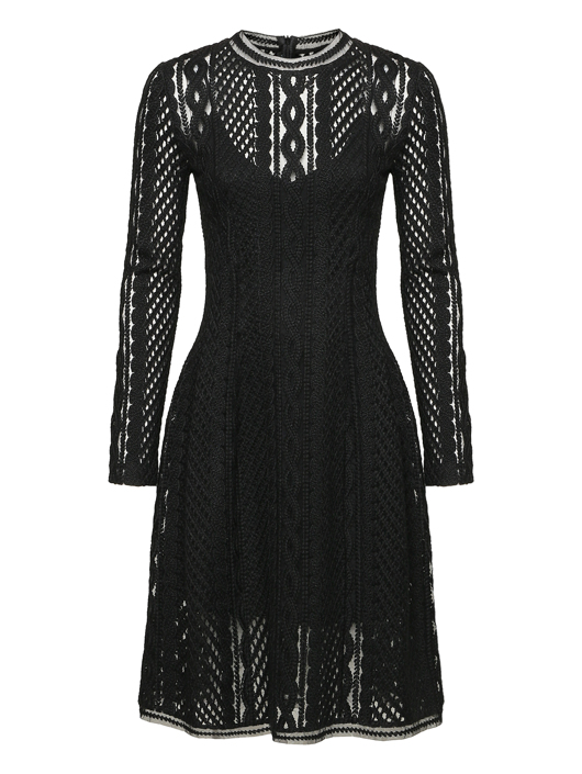 Ermanno Scervino Трикотажное платье кружевной вязки