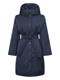 Weekend Max Mara Пуховик с поясом и капюшоном