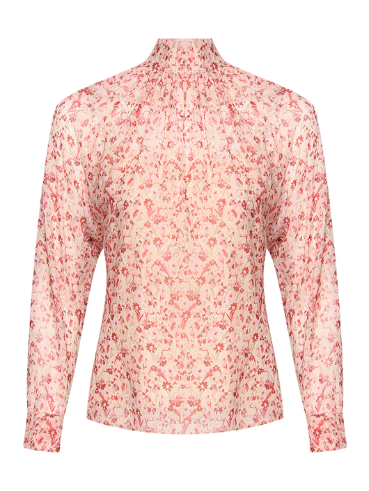 Max Mara Шелковая блузка с топом и бантом