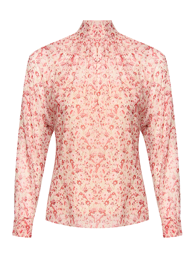 Max Mara Шелковая блузка с топом и бантом
