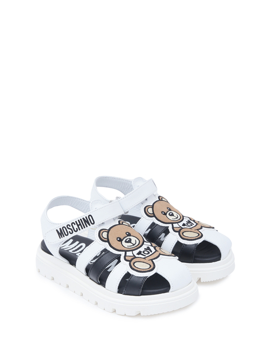 Moschino Сандалии из кожи с аппликацией