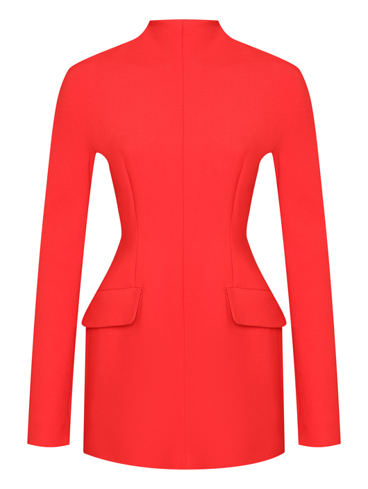Sportmax Приталенное платье из смесовой шерсти