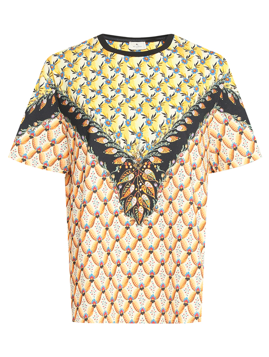 Etro Футболка из хлопка с "Цветочным" узором