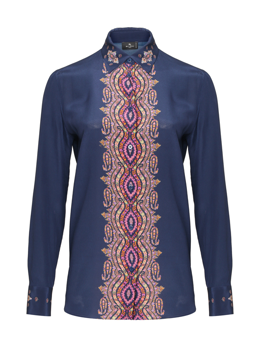 Etro Блуза из шелка с узором
