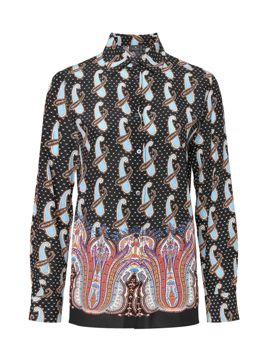 Etro Блуза из шелка с узором