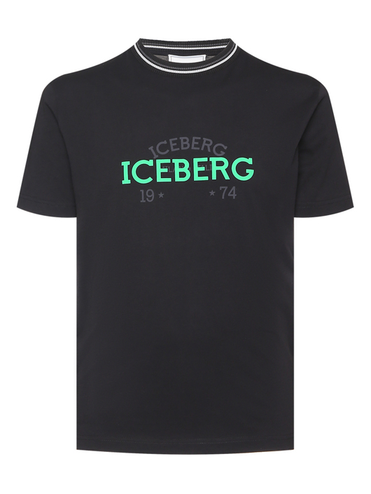 Iceberg Футболка из хлопка с трикотажным воротом