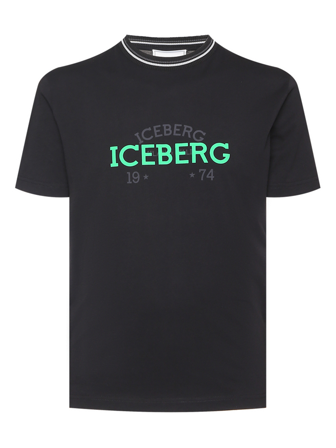 Iceberg Футболка из хлопка с трикотажным воротом