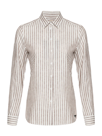 Weekend Max Mara Льняная рубашка в полоску