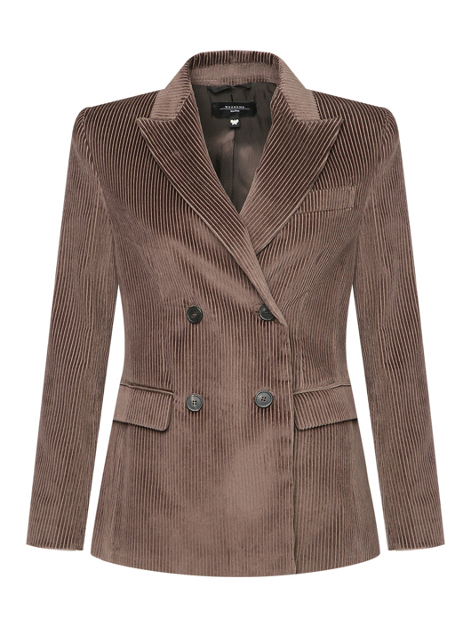 Weekend Max Mara Двубортный вельветовый жакет