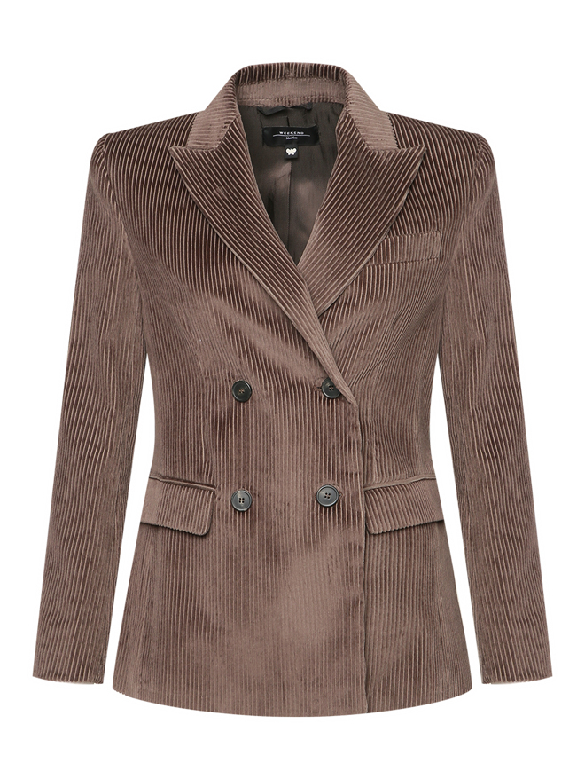 Weekend Max Mara Двубортный вельветовый жакет
