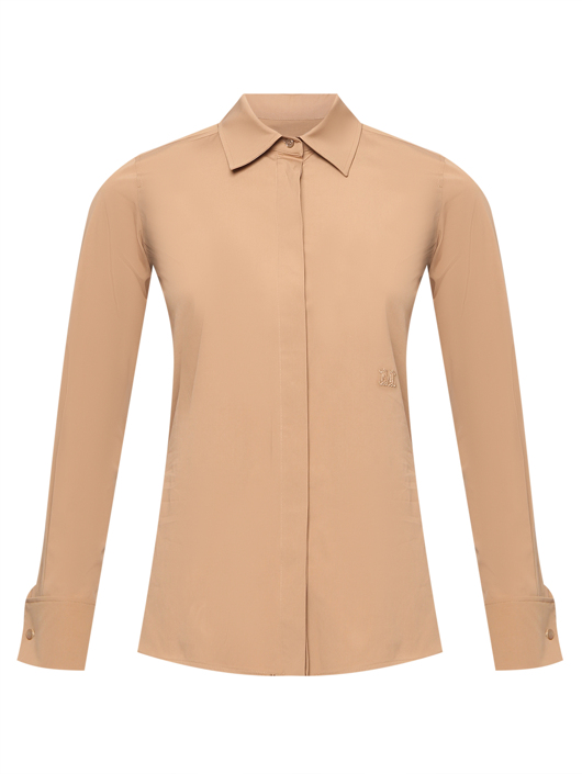 Max Mara Хлопковая однотонная рубашка