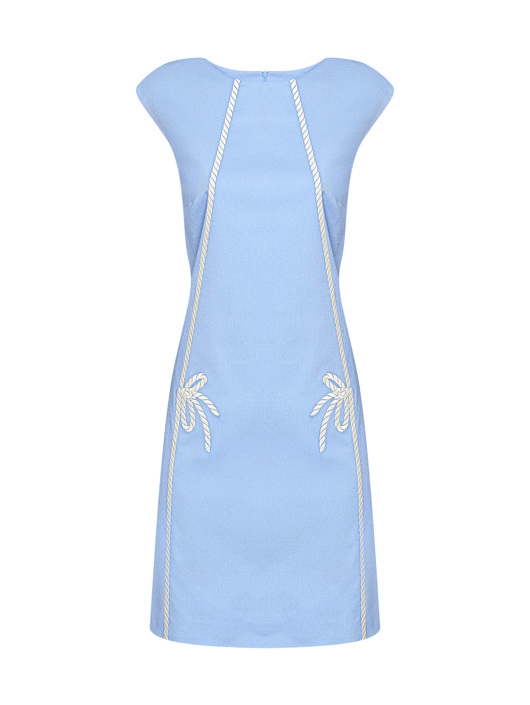Moschino Boutique Платье из хлопка с вышивкой