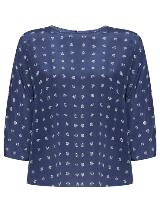 Weekend Max Mara Блуза из шелка с узором