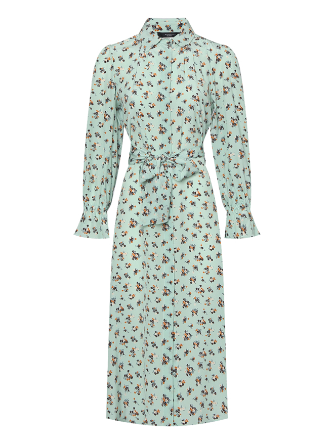 Weekend Max Mara Платье из шелка с поясом