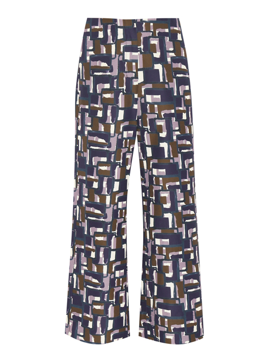Max Mara Широкие брюки из хлопка с узором