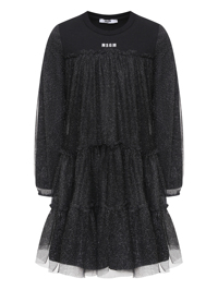 MSGM Платье из сетки с блеском