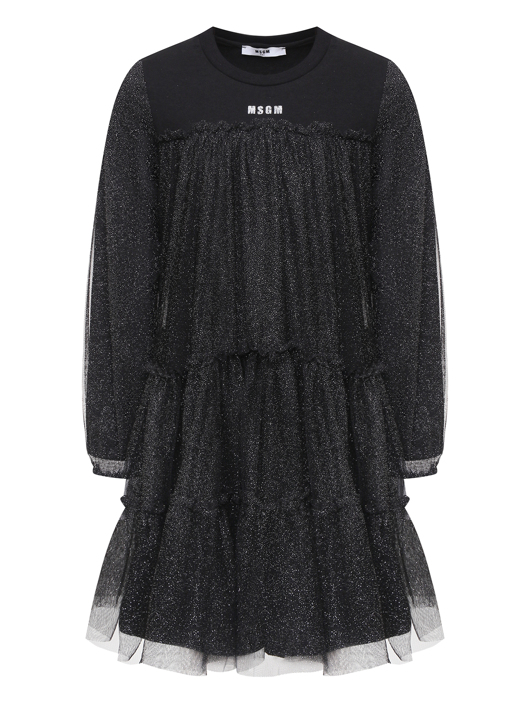 MSGM Платье из сетки с блеском