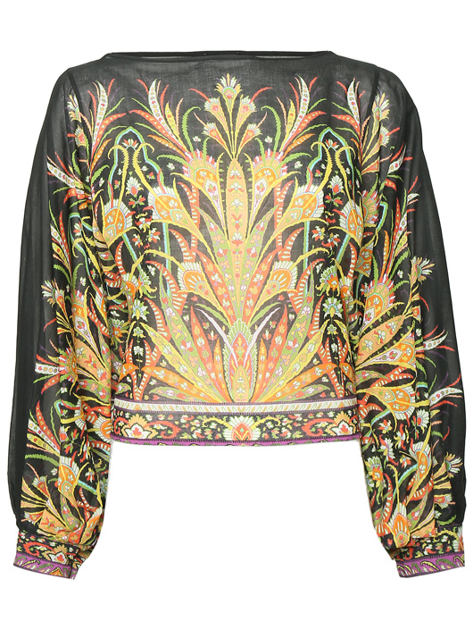 Etro Блуза из хлопка с узором