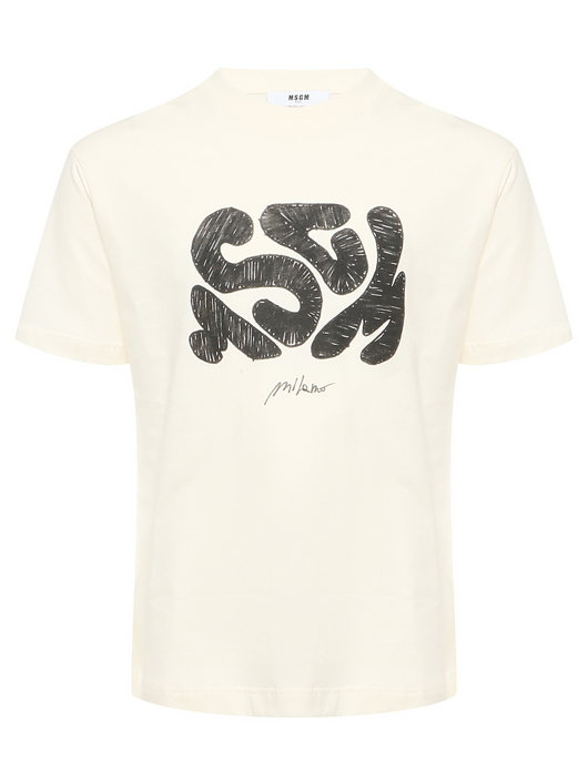 MSGM Футболка из хлопка с логотипом