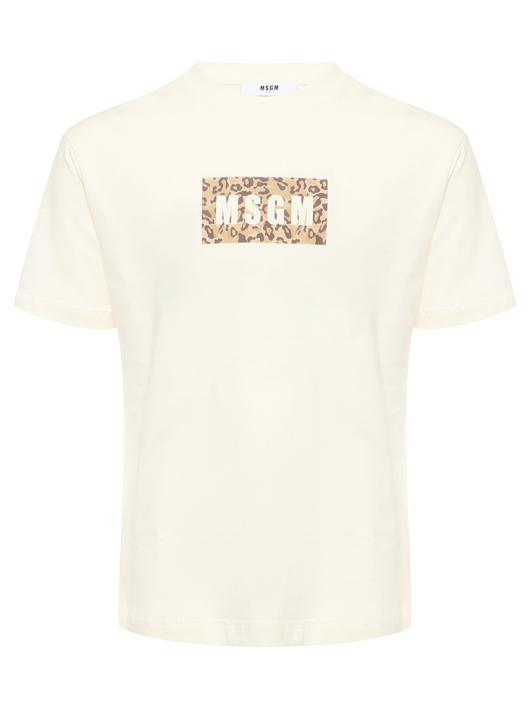 MSGM Футболка из хлопка с принтом
