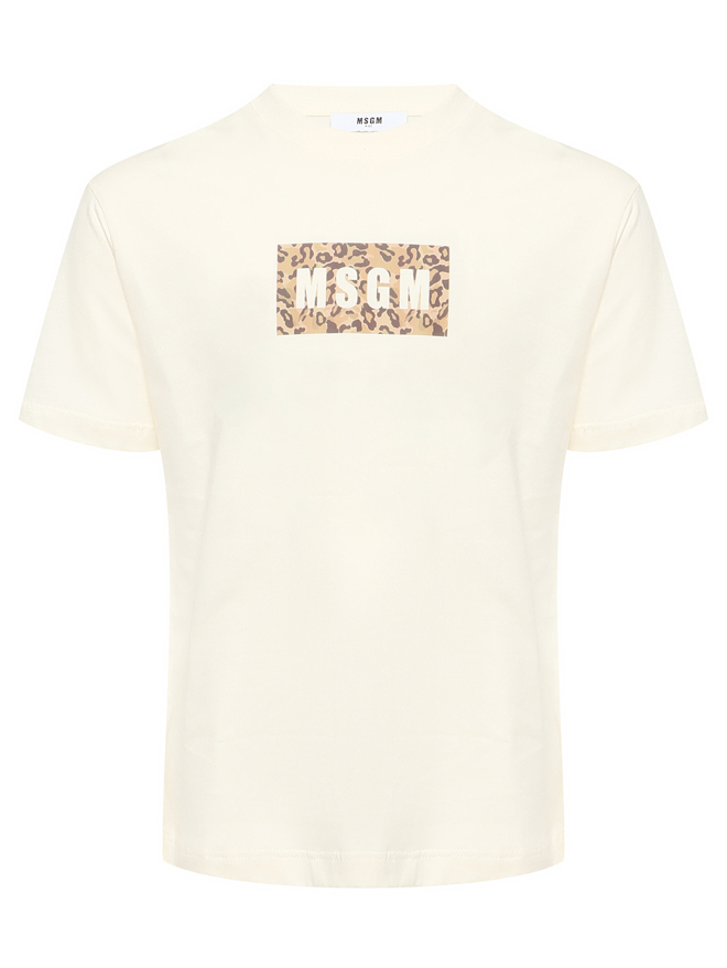 MSGM Футболка из хлопка с принтом