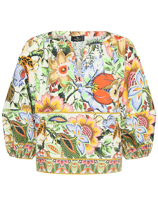 Etro Блуза из хлопка с узором