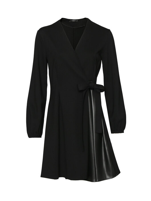 Weekend Max Mara Трикотажное платье с вставкой из кожи