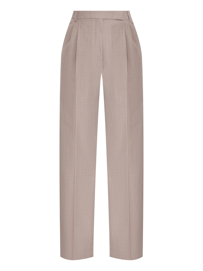 Max Mara Брюки из шерсти с защипами