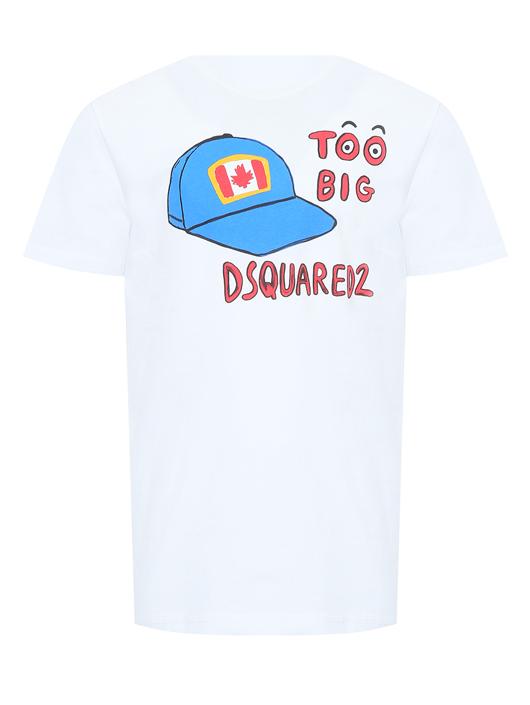 Dsquared2 Футболка из хлопка с ярким принтом