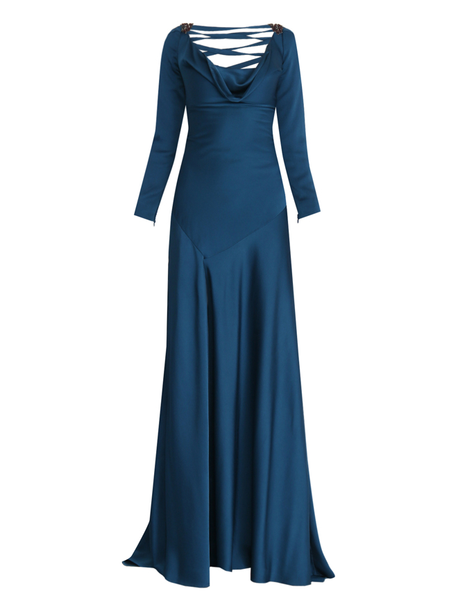 Jenny Packham Платье в пол со шнуровкой и декором