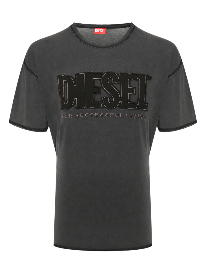 Diesel Футболка из хлопка с вышивкой
