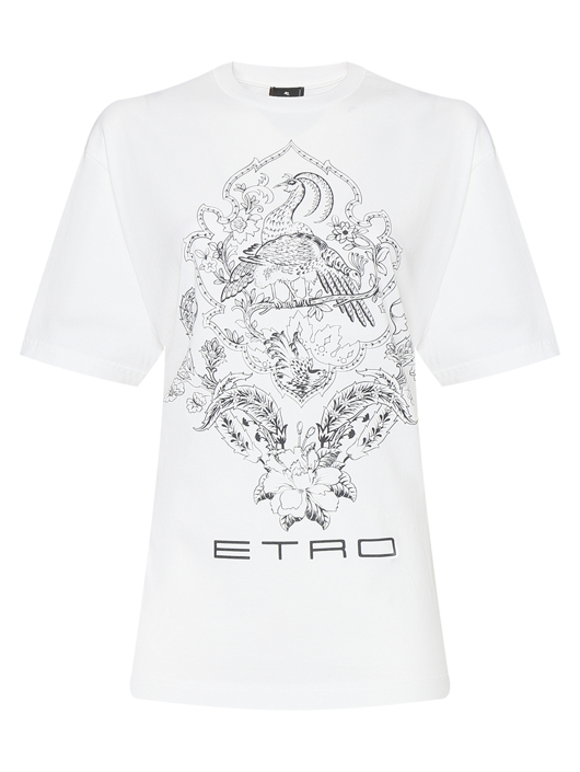 Etro Футболка из хлопка с принтом