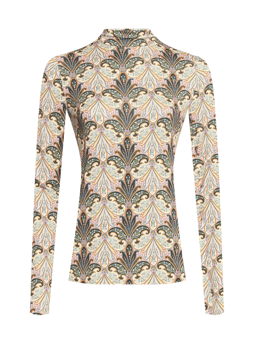 Etro Трикотажная водолазка из вискозы с узором