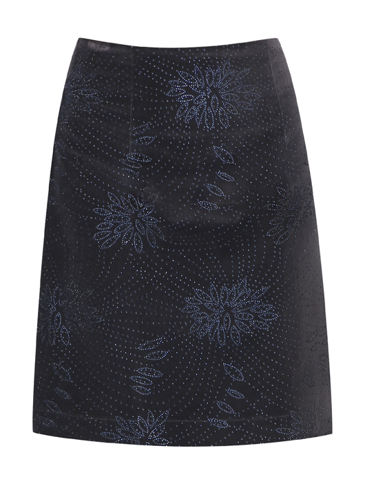 Sportmax Юбка прямого кроя декорированная стразами