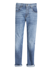 7 For All Mankind Джинсы прямого кроя с потертостями