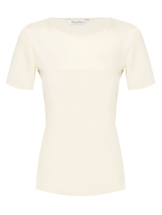 Max Mara Блуза из шелка с короткими рукавами