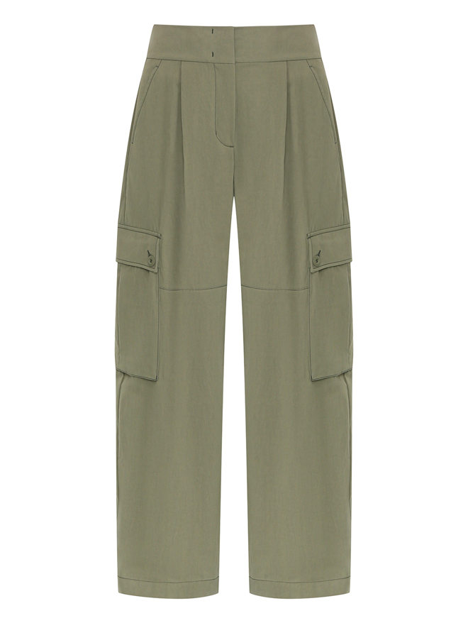 Weekend Max Mara Широкие брюки с накладными карманами