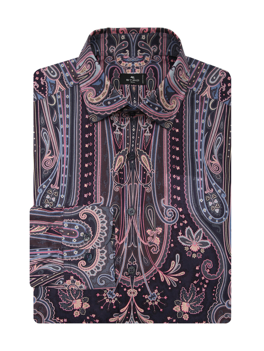 Etro Рубашка из хлопка с узором пейсли