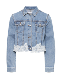 Ermanno Scervino Junior Куртка из хлопка с кружевом